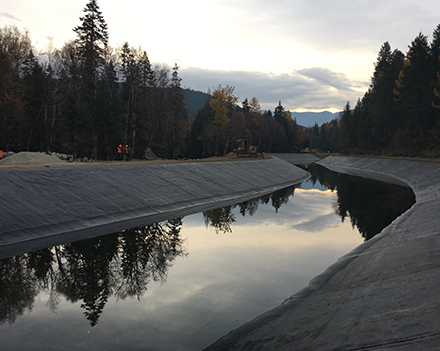 Big Fork, MT canal lining - USA